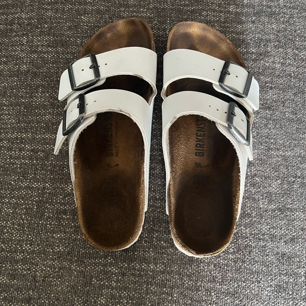 Birkenstock White Double-Strap Sandals - Picture 5 of 8